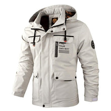 Load image into Gallery viewer, Fashion Men Casual Windbreaker Jacket Hooded Jacket Man Waterproof Outdoor Soft Men's Waterproof Windproof Jackets Breathable Snow Jacket With Hood Modern Winter Clothing Warm Thick Jacket For Outdoor