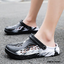 Load image into Gallery viewer, Fashion Men Sandals Summer Hole Rubber Clogs Garden Shoes Beach Flat Slippers Slip On Beach Sandals Lightweight Slippers Water Shoes