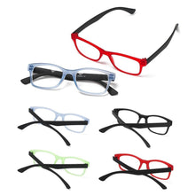 Load image into Gallery viewer, Fashion Men Women Reading Glasses Rectangle Spring Anti Glare Lightweight Reading Eyeglasses No Screw Detachable Design Eyeglasses Hyperopia Presbyopia Vision Care Eyewear