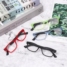 Load image into Gallery viewer, Fashion Men Women Reading Glasses Rectangle Spring Anti Glare Lightweight Reading Eyeglasses No Screw Detachable Design Eyeglasses Hyperopia Presbyopia Vision Care Eyewear