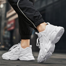 Load image into Gallery viewer, Fashion Mens Sneakers White Trend Casual Comfortable Black Mens Chunky Sneaker Design Summer White Outdoor Running Tennis Sneakers Sport Fashion Comfortable Casual Mens Sneakers