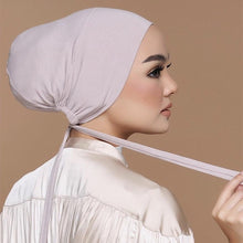 Load image into Gallery viewer, Fashion Modal Under Scarf Hijab Turban Cap Cotton With Band Adjustable Inner Hijab cap Muslim Turban Hijab Cap For Women