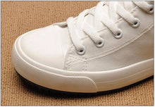 Load image into Gallery viewer, Fashion New Mens Light Breathable Canvas Casual Black White High Top Solid Color Sneakers Shoes Vulcanized Mens Sports Walking Jogging Non Slip Athletic Sneakers