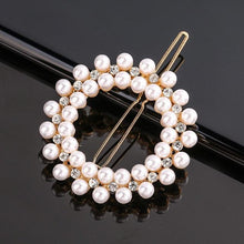 Load image into Gallery viewer, Fashion Pearl Hair Clip Women Girls Elegant Design Triangular Star Round Hairpin Barrette Hair Pins Ponytail Gorgeous Hair Accessories For Women
