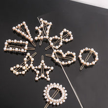 Load image into Gallery viewer, Fashion Pearl Hair Clip Women Girls Elegant Design Triangular Star Round Hairpin Barrette Hair Pins Ponytail Gorgeous Hair Accessories For Women