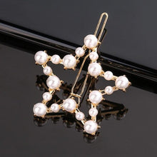 Load image into Gallery viewer, Fashion Pearl Hair Clip Women Girls Elegant Design Triangular Star Round Hairpin Barrette Hair Pins Ponytail Gorgeous Hair Accessories For Women