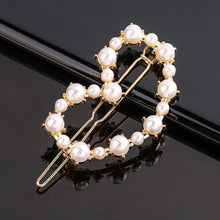 Load image into Gallery viewer, Fashion Pearl Hair Clip Women Girls Elegant Design Triangular Star Round Hairpin Barrette Hair Pins Ponytail Gorgeous Hair Accessories For Women