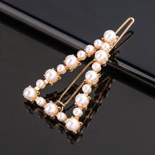 Load image into Gallery viewer, Fashion Pearl Hair Clip Women Girls Elegant Design Triangular Star Round Hairpin Barrette Hair Pins Ponytail Gorgeous Hair Accessories For Women