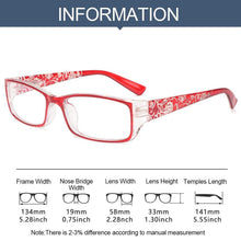 Load image into Gallery viewer, Fashion Print Reading Glasses Women Men Anti Blue Light Glasses Computer Goggles Eye Protection For Men And Women Portable High-definition Lens Retro Magnifier Eyewear Diopter +1.0~+4.0