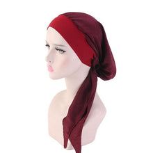 Load image into Gallery viewer, Fashion Printed Flowers Soft Beanie Turban Hat Inner Hijabs Cap Muslim Head Scarf Turban Bonnet Ladies Wrap Under Hijab Caps For Women