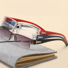 Load image into Gallery viewer, Fashion Reading Glasses Men Women Clear Lens Half Frame Presbyopic Eyewear For Reader Computer Reading Glasses For Women And Men Fashion Rectangle Eyewear Frame