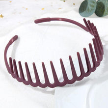 Load image into Gallery viewer, Fashion Simple Headdress Solid Color Resin Hair Comb Hairbands Headband Hair Hoop Bezel With Teeth Gorgeous Hair Accessories For Women