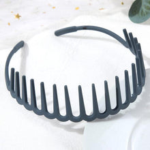 Load image into Gallery viewer, Fashion Simple Headdress Solid Color Resin Hair Comb Hairbands Headband Hair Hoop Bezel With Teeth Gorgeous Hair Accessories For Women