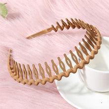 Load image into Gallery viewer, Fashion Simple Headdress Solid Color Resin Hair Comb Hairbands Headband Hair Hoop Bezel With Teeth Gorgeous Hair Accessories For Women
