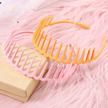 Load image into Gallery viewer, Fashion Simple Headdress Solid Color Resin Hair Comb Hairbands Headband Hair Hoop Bezel With Teeth Gorgeous Hair Accessories For Women