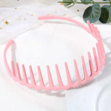 Load image into Gallery viewer, Fashion Simple Headdress Solid Color Resin Hair Comb Hairbands Headband Hair Hoop Bezel With Teeth Gorgeous Hair Accessories For Women