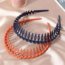 Load image into Gallery viewer, Fashion Simple Headdress Solid Color Resin Hair Comb Hairbands Headband Hair Hoop Bezel With Teeth Gorgeous Hair Accessories For Women