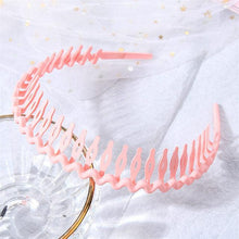 Load image into Gallery viewer, Fashion Simple Headdress Solid Color Resin Hair Comb Hairbands Headband Hair Hoop Bezel With Teeth Gorgeous Hair Accessories For Women