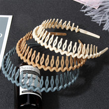 Load image into Gallery viewer, Fashion Simple Headdress Solid Color Resin Hair Comb Hairbands Headband Hair Hoop Bezel With Teeth Gorgeous Hair Accessories For Women