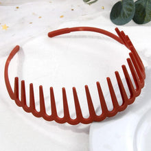 Load image into Gallery viewer, Fashion Simple Headdress Solid Color Resin Hair Comb Hairbands Headband Hair Hoop Bezel With Teeth Gorgeous Hair Accessories For Women