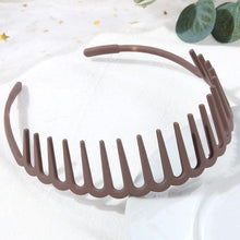 Load image into Gallery viewer, Fashion Simple Headdress Solid Color Resin Hair Comb Hairbands Headband Hair Hoop Bezel With Teeth Gorgeous Hair Accessories For Women