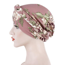 Load image into Gallery viewer, Fashion Soft Cotton Print Braid Turban Lightweight Muslim Turbans Head For Women Women's Hijabs Caps Hat Lightweight Inner Hijab Caps Elegant Arab Wrap Head Scarves Turban Scarf For Women