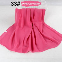 Load image into Gallery viewer, Fashion Soft Long Plain High Quality Premium Heavy Lightweight Elegant Chiffon Hijab Scarf Scarves Hijabs Lightweight Islamic Head Wear Escharpe Shawls Long Shawls For Women