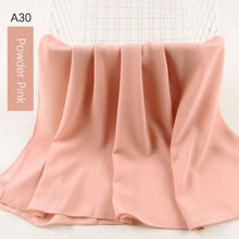 Load image into Gallery viewer, Fashion Soft Long Plain High Quality Premium Heavy Lightweight Elegant Chiffon Hijab Scarf Scarves Hijabs Lightweight Islamic Head Wear Escharpe Shawls Long Shawls For Women