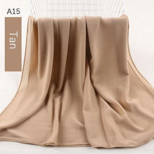Load image into Gallery viewer, Fashion Soft Long Plain High Quality Premium Heavy Lightweight Elegant Chiffon Hijab Scarf Scarves Hijabs Lightweight Islamic Head Wear Escharpe Shawls Long Shawls For Women