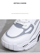 Load image into Gallery viewer, Fashion Spring Reflective Women Sneakers Lace Up Chunky Sneakers Mixed Color Women's Lightweight Casual Everyday Walking Fashion Chunky Sneakers
