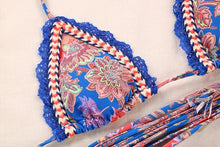 Load image into Gallery viewer, Fashion Swimwear Women Bikini Sets Women Lace Up Two Piece String Bikinis Beach Swimsuit Triangle Bathing Suit Side Tie Swimwear String Swimming Suit For Women Bathing Suit Micro Halter String Triangle Bikini