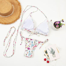 Load image into Gallery viewer, Fashion Swimwear Women Bikini Sets Women Lace Up Two Piece String Bikinis Beach Swimsuit Triangle Bathing Suit Side Tie Swimwear String Swimming Suit For Women Bathing Suit Micro Halter String Triangle Bikini