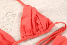 Load image into Gallery viewer, Fashion Swimwear Women Bikini Sets Women Lace Up Two Piece String Bikinis Beach Swimsuit Triangle Bathing Suit Side Tie Swimwear String Swimming Suit For Women Bathing Suit Micro Halter String Triangle Bikini