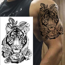 Load image into Gallery viewer, Fashion Temporary Sticker Tiger Tattoo Waterproof Removable Realistic Body Tatoo For Mens