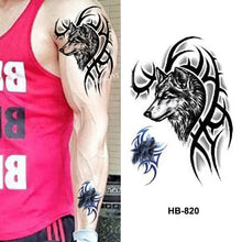 Load image into Gallery viewer, Fashion Temporary Sticker Tiger Tattoo Waterproof Removable Realistic Body Tatoo For Mens