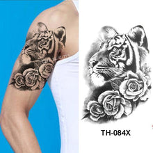 Load image into Gallery viewer, Fashion Temporary Sticker Tiger Tattoo Waterproof Removable Realistic Body Tatoo For Mens