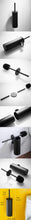 Load image into Gallery viewer, Fashion Toilet Cleaning Brush Holder Sets Wall Mount Stainless Steel Bathroom Accessories Hardware Black Chrome Toilet Bowl Brush with Stainless Steel Handle Durable Bristles Deep Cleaning Compact Bathroom Brush Save Space Good Grip Anti-Drip
