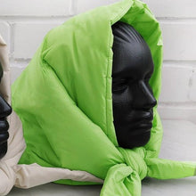 Load image into Gallery viewer, Fashion Winter Light Soft Warm Puffer Neckerchief Puff Neck Scarf Lightweight Head Wrap Headscarf Scarf Triangle Shawl Hood Scarf Puffy For Women