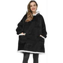 Load image into Gallery viewer, Fashion Winter Oversized Hoodie Women Sweatshirt Hooded Bathrobe Coats Blanket With Sleeves Fleece Christmas TV Blanket Warm Blank Flannel Hoodie Cozy Plush Blanket Hooded Blanket Design Hoodie For Men Women