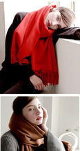Load image into Gallery viewer, Fashion Winter Soft Wool Scarf Thickening Cashmere Lightweight Scarves Elegant Scarves Cashmere Escharpe Scarfs Lightweight Shawls Hijabs Shawls Scarves Warm Warps For Women
