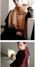 Load image into Gallery viewer, Fashion Winter Soft Wool Scarf Thickening Cashmere Lightweight Scarves Elegant Scarves Cashmere Escharpe Scarfs Lightweight Shawls Hijabs Shawls Scarves Warm Warps For Women