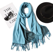 Load image into Gallery viewer, Fashion Winter Solid Soft Scarf Cashmere Lightweight Scarves Shawls Cashmere Escharpe Scarfs Lightweight Shawls Hijabs Shawls Escharpe Elegant Wrap Blanket Bandana Tassel For Lady