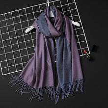 Load image into Gallery viewer, Fashion Winter Solid Soft Scarf Cashmere Lightweight Scarves Shawls Cashmere Escharpe Scarfs Lightweight Shawls Hijabs Shawls Escharpe Elegant Wrap Blanket Bandana Tassel For Lady