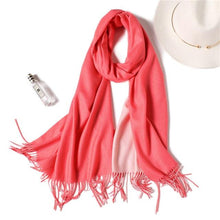 Load image into Gallery viewer, Fashion Winter Solid Soft Scarf Cashmere Lightweight Scarves Shawls Cashmere Escharpe Scarfs Lightweight Shawls Hijabs Shawls Escharpe Elegant Wrap Blanket Bandana Tassel For Lady
