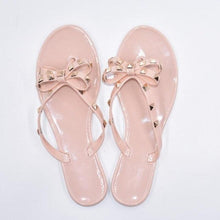 Load image into Gallery viewer, Fashion Woman Flip Flops Summer Shoes Cool Beach Flip Flops Bow Flat Sandals Bowknot Charming Shoes Sandals Flip Flops Thong Sandals With Bow Summer Flat Beach Party Shoes