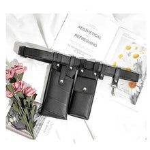 Load image into Gallery viewer, Fashion Women Leather Luxury Women Fanny Pack Black Retro Crossbody Shoulder Purse Wallet Party Bag For Women And Girl