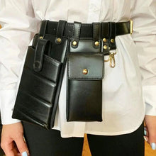 Load image into Gallery viewer, Fashion Women Leather Luxury Women Fanny Pack Black Retro Crossbody Shoulder Purse Wallet Party Bag For Women And Girl