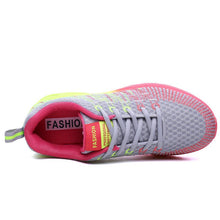Load image into Gallery viewer, Fashion Women Lightweight Running Shoes Outdoor Sports Shoes Breathable Mesh Comfort Air Cushion Lace Up Sneakers Womans Athletic Sneakers Workout Running Shoes