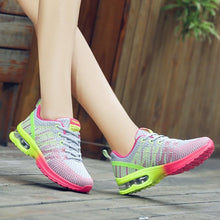 Load image into Gallery viewer, Fashion Women Lightweight Running Shoes Outdoor Sports Shoes Breathable Mesh Comfort Air Cushion Lace Up Sneakers Womans Athletic Sneakers Workout Running Shoes