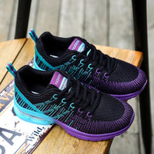 Load image into Gallery viewer, Fashion Women Lightweight Running Shoes Outdoor Sports Shoes Breathable Mesh Comfort Air Cushion Lace Up Sneakers Womans Athletic Sneakers Workout Running Shoes